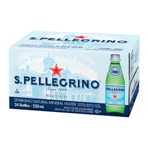 San Pellegrino Sparkling Mineral Water 8.4 oz Glass Bottle Pack of 24