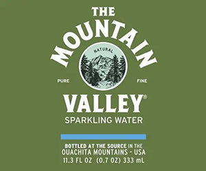 Mountain Valley Sparkling Water 330 ML Glass Pack of 24