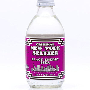 Original New York Seltzer Black Cherry Soda 10 oz Glass Bottle Pack of 12