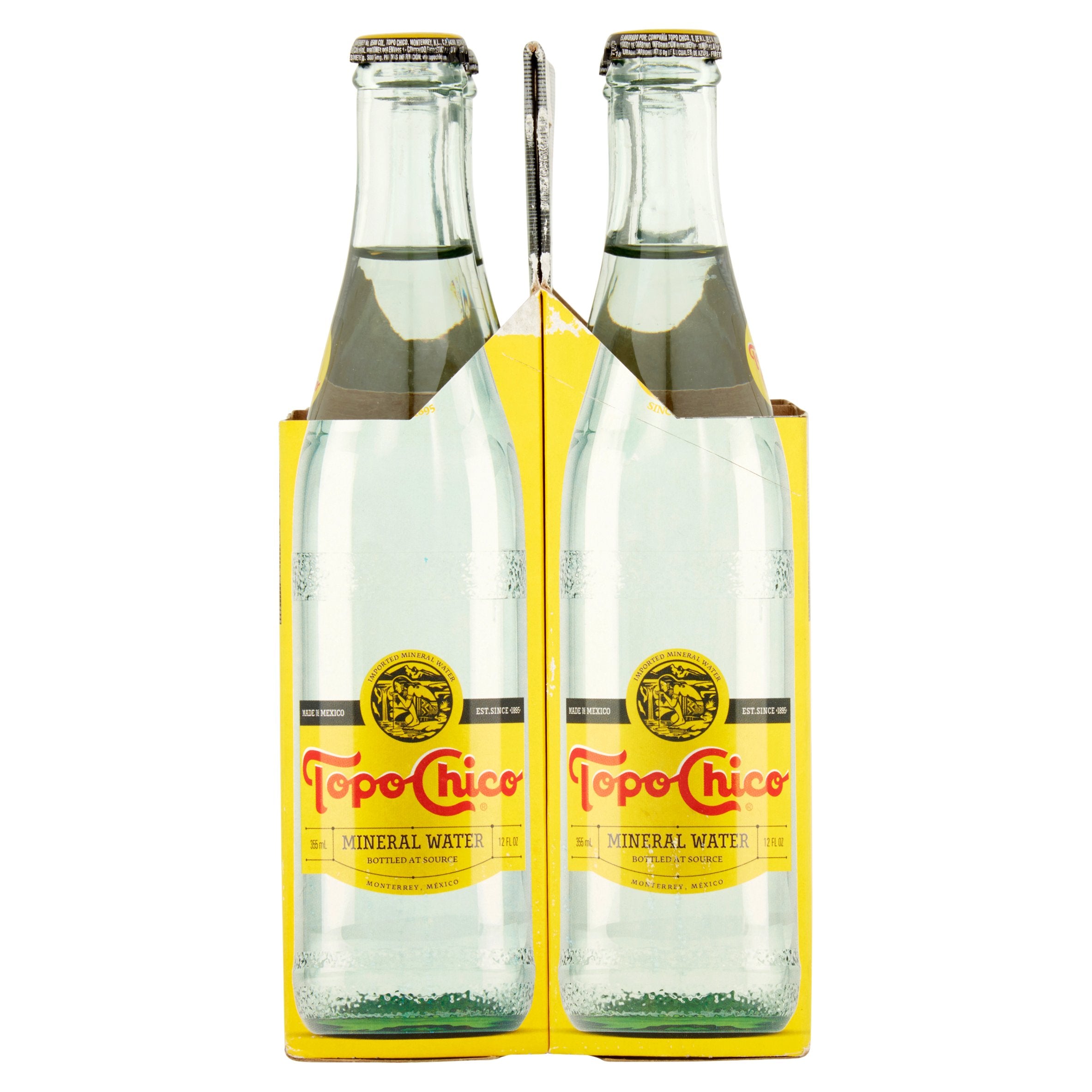 Topo Chico Sparkling Mineral Water Glass Bottles, 12 fl oz, 12 Pack 