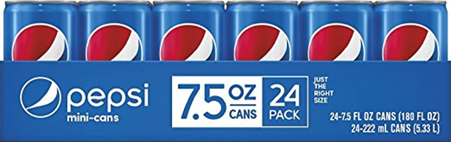 Pepsi Cola 7.5 oz Mini Can Pack of 24