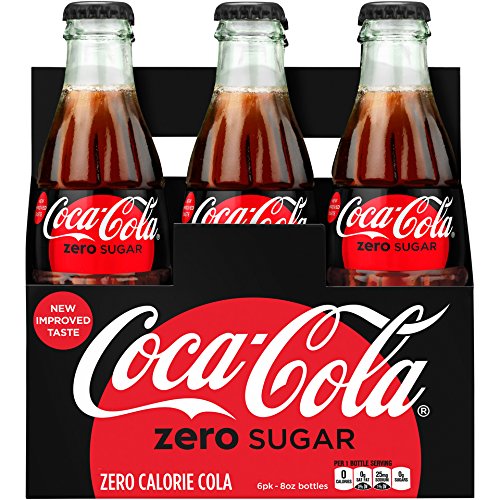 Coca-cola Zero Sugar 8oz Glass Bottles 4-6 Packs (24 Bottles) Coke