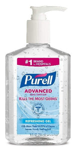 Purell Advanced Instant Hand Sanitizer 8 oz pack of 6