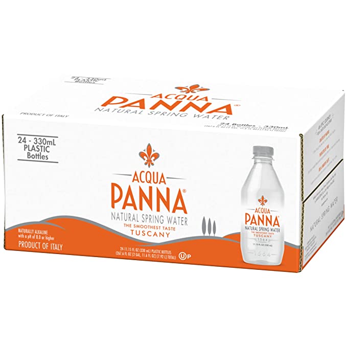Acqua Panna Natural Mineral Water in Plastic Bottle 330ml (Pack of 24)