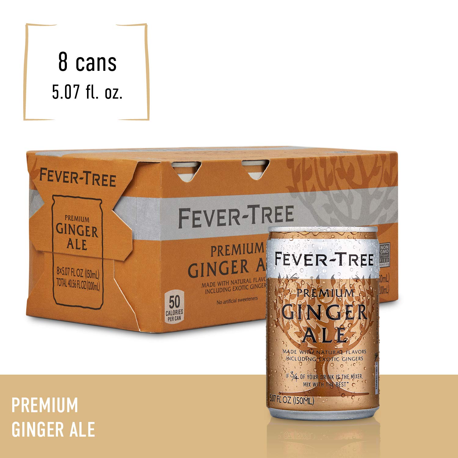 Fever-Tree Premium Ginger Ale 5.07 oz Can Pack of 24