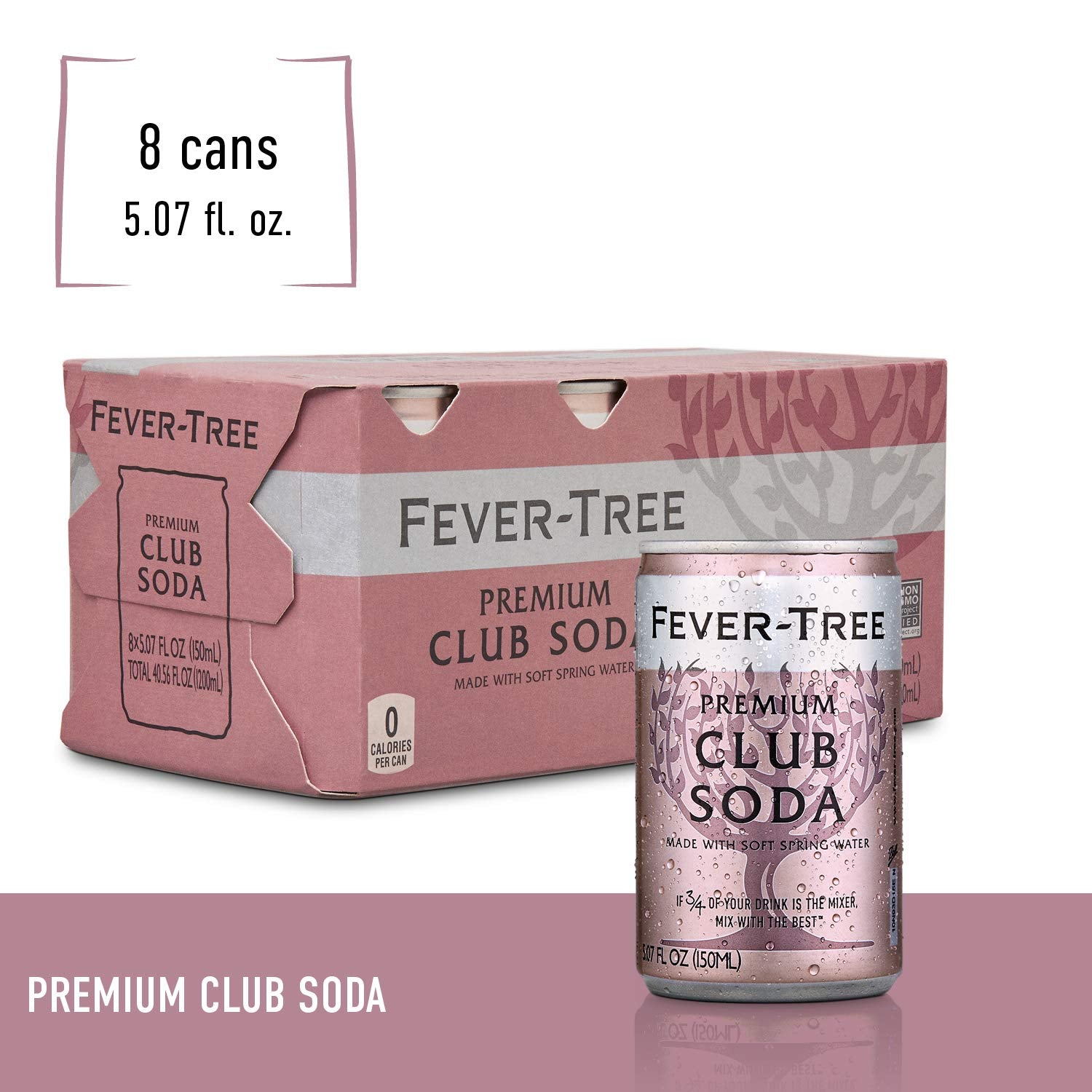 Fever-Tree Premium Club Soda 5.07 oz Can Pack of 24