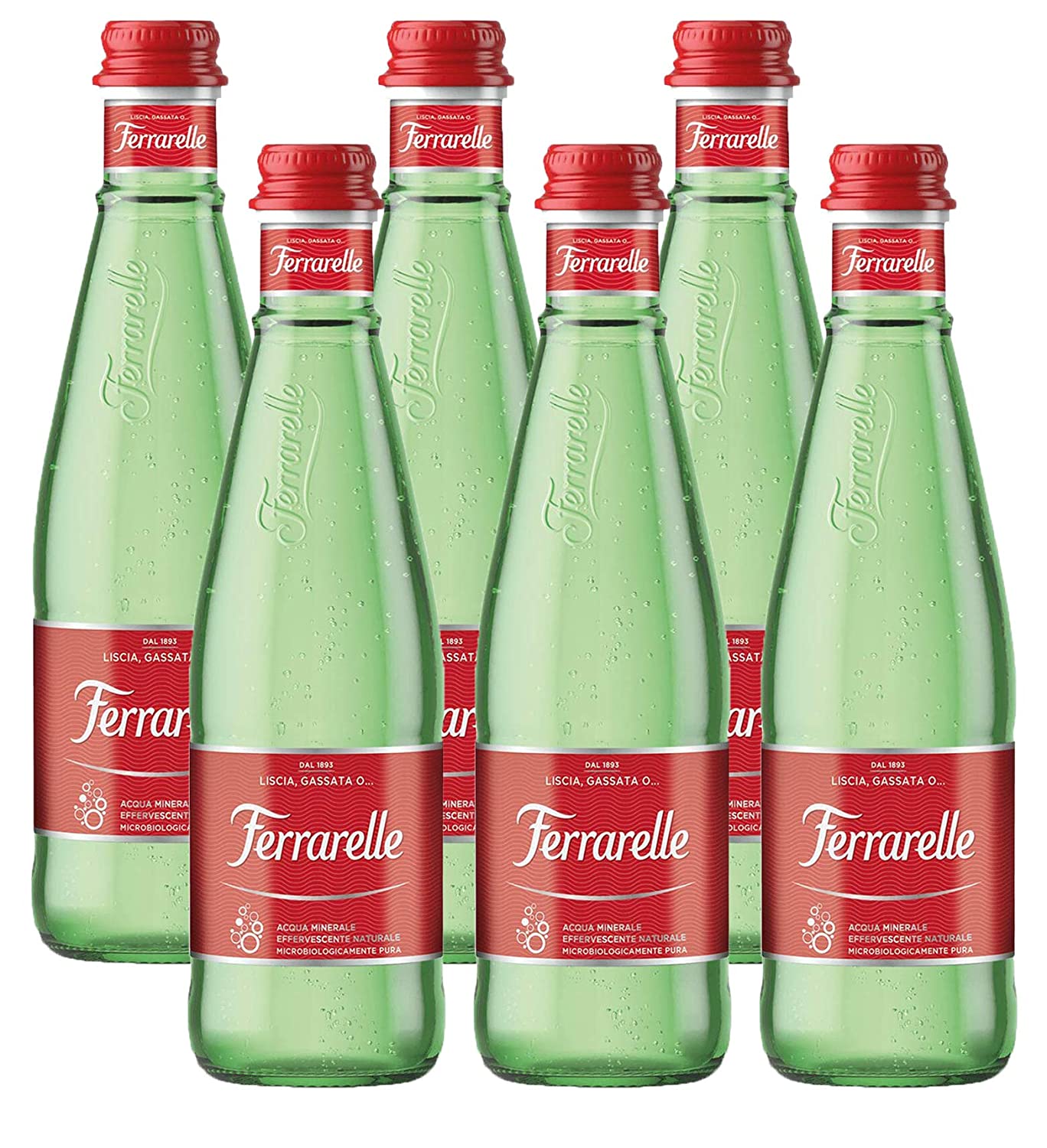 Ferrarelle Sparkling Water 330 ML Glass Bottle Pack of 24