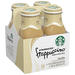Starbucks Coffee Vanilla Frappuccino 9.5 oz Glass Bottle Pack of 24