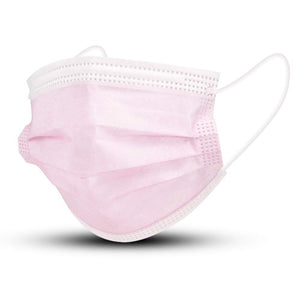 FDA Approved 3 Layer Pink Disposable Face Mask Pack of 250