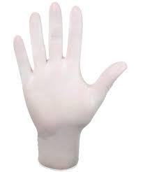 White/Clear Latex Disposable Gloves Pack of 100
