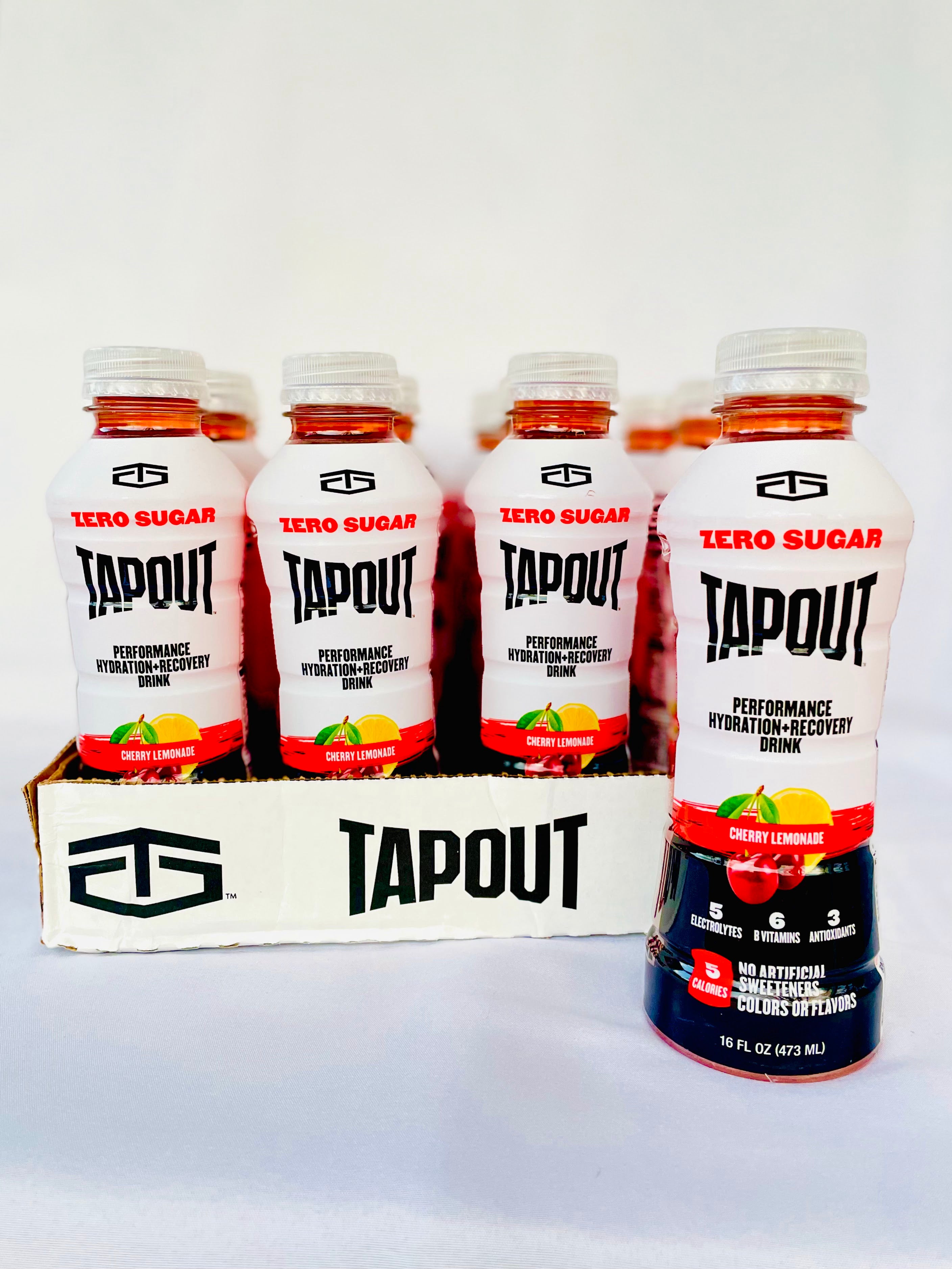 Tapout Performance Drink 16 oz Plastic Bottles - Pack of 12