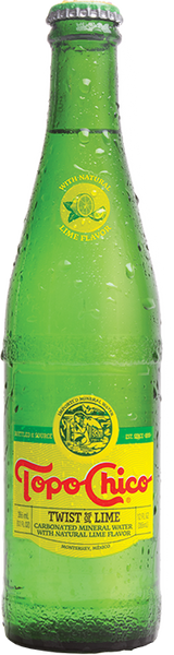 Topo Chico Sparkling Mineral Water Twist Of Lime Glass, 12 Oz, 24 Pack –  123 Beverages