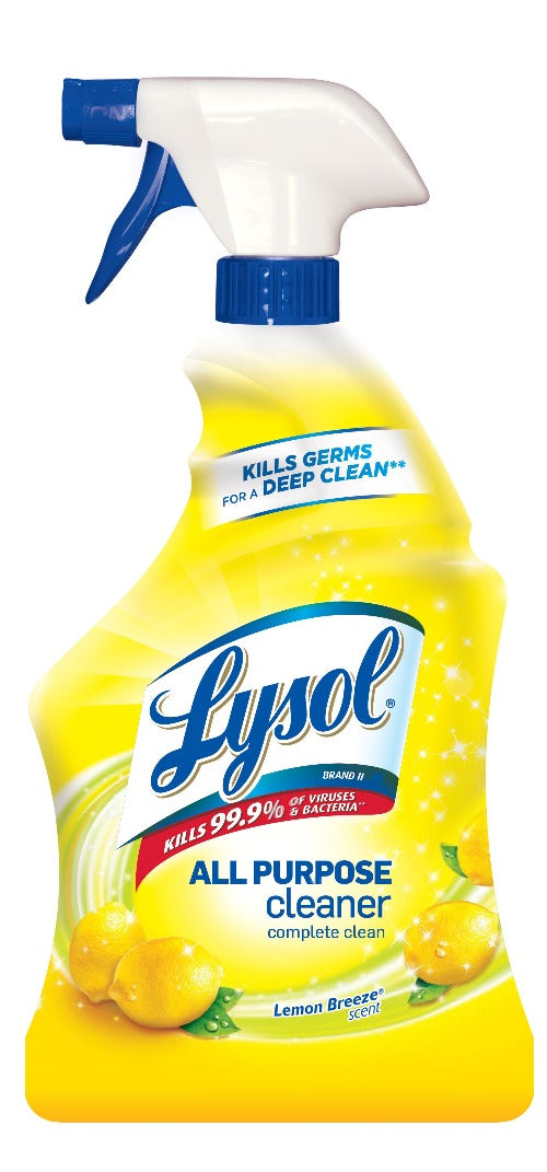 Lysol All Purpose Cleaner Spray, Lemon Breeze, 22oz Pack of 6