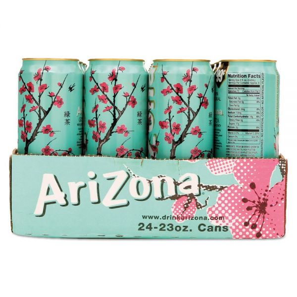 Arizona Green Tea With Ginseng and Honey 23 oz Big Can Pack of 24