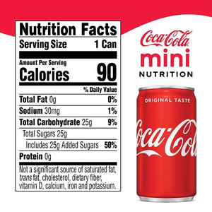  Coca-Cola Mini Can Variety Pack, 7.5 Fl Oz, Pack Of