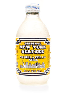 Original New York Seltzer Vanilla Cream Soda 10 oz Glass Bottle Pack of 12