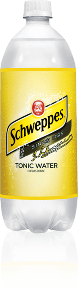 Schweppes Tonic Water, 1 Liter Bottle, 33.8 Fl Oz (Pack of 4, Total of  135.2 Fl Oz)